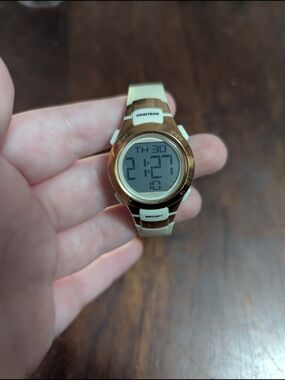 Armitron Digital Sport Watch - Cream and Gold-Tone